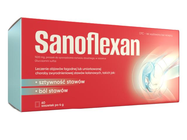 Sanoflexan interakcje ulotka proszek do sporządzania roztworu 1,5 g 60 sasz. po 4 g