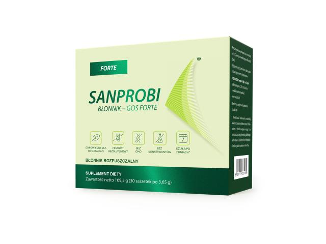 Sanprobi Błonnik - Gos Forte interakcje ulotka proszek - 30 sasz.