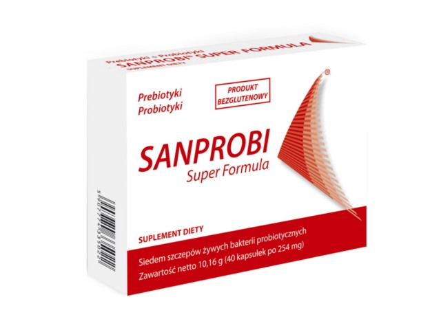 Sanprobi Super Formula interakcje ulotka kapsułki  40 kaps.