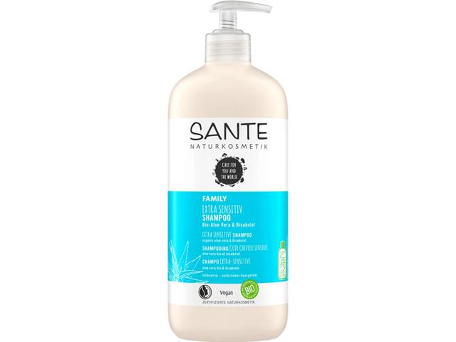 SANTE FAMILY EXTRA SENSITIV Szampon do wrażliwej skóry głowy z organicznym aloesem i bisabololem interakcje ulotka szampon - 500 ml (but.z pomp.)