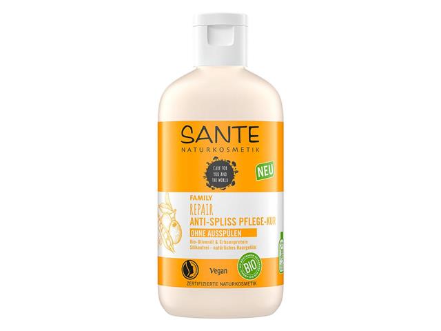 SANTE FAMILY REPAIR Kuracja p/rozdwajaniu się końcówek z organiczną oliwą i proteinami z grochu interakcje ulotka odżywka  200 ml