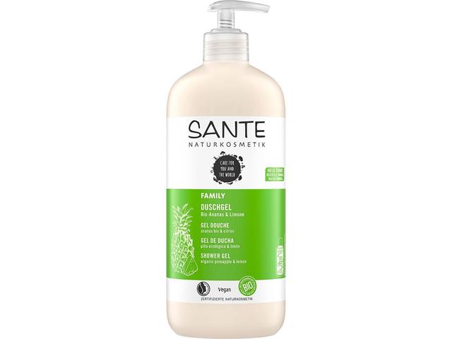 SANTE FAMILY Żel pod prysznic z organicznym ananasem i limonką interakcje ulotka żel - 500 ml (but.z pomp.)