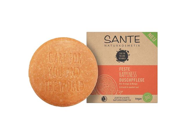 SANTE FESTE HAPPINESS DUSCHPFLEGE Kostka pod prysznic z organiczną pomarańczą i mango interakcje ulotka kostka  80 g | karton