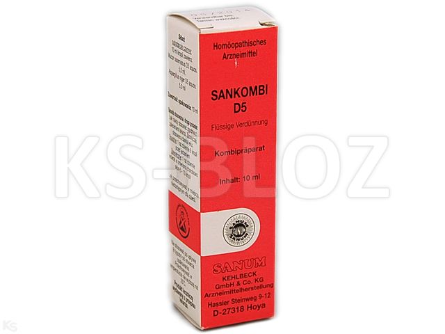 Sanum Sankombi D5 interakcje ulotka krople doustne, roztwór, płyn na skórę - 10 ml