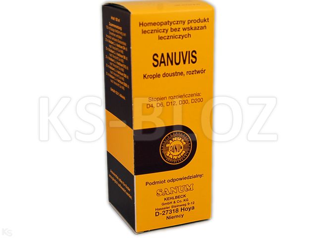 Sanum Sanuvis interakcje ulotka krople doustne, roztwór  100 ml