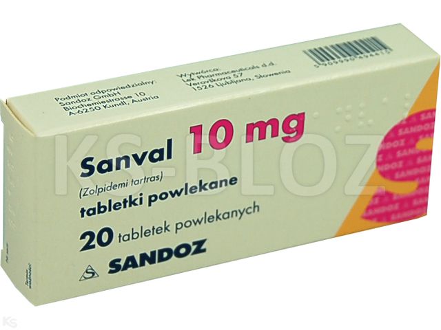 Sanval interakcje ulotka tabletki powlekane 10 mg 20 tabl. | (2 blist. po 10 tabl.)