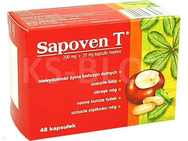 Sapoven T interakcje ulotka kapsułki miękkie 200mg+100mg 48 kaps. (4x12)