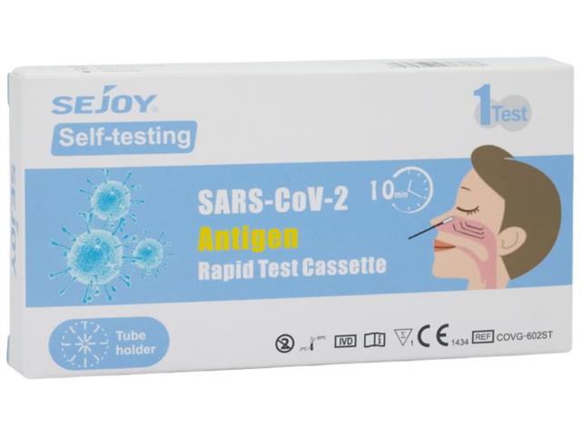 SARS-CoV-2 Antigen Rapid Test Cassette Sejoy (wymaz z nosa) interakcje ulotka test kasetkowy - 1 szt.