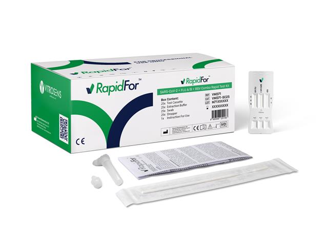 SARS-CoV-2 + Flu A/B + RSV Combo Test kit interakcje ulotka test kasetkowy  1 zest.