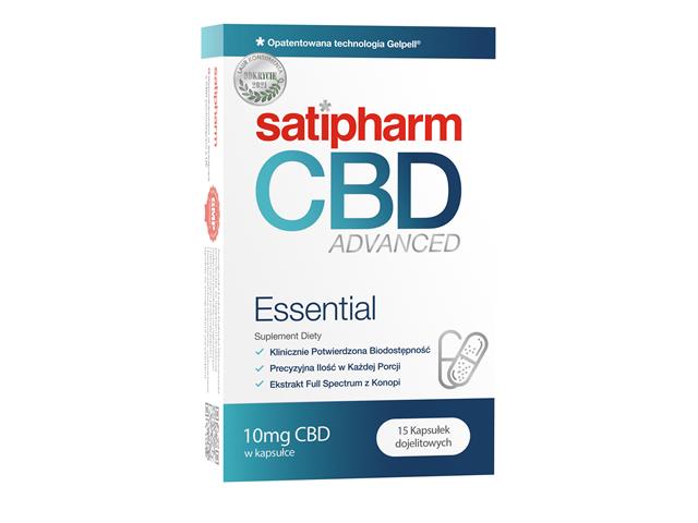 Satipharm CBD Advanced Essential interakcje ulotka kapsułki dojelitowe - 15 kaps.