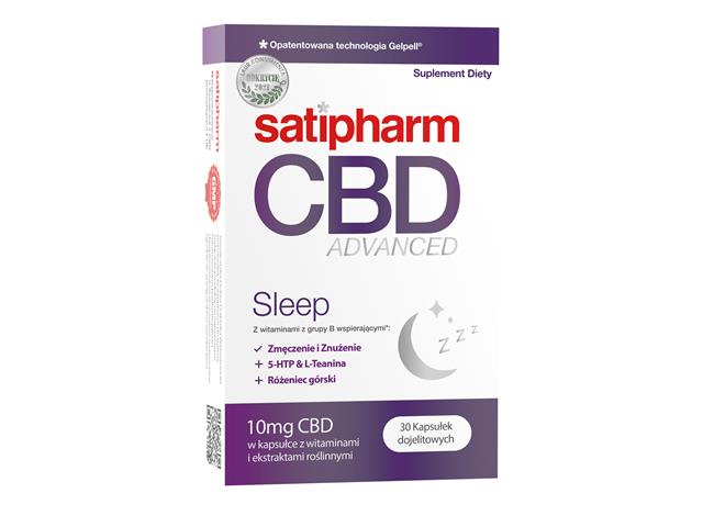 Satipharm CBD Advanced Sleep interakcje ulotka kapsułki dojelitowe  30 kaps.