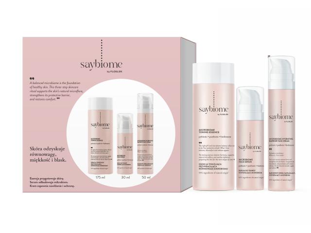 Saybiome By Floslek Zestaw do twarzy Esencja tonizująca, Krem nawilżający, Serum interakcje ulotka zestaw - 175 ml (30 ml + 50 ml)