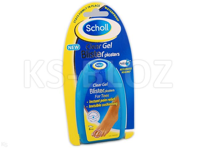 Scholl Hydra-Gel Plastry na pęcherze palce u stóp interakcje ulotka plaster - 6 szt.