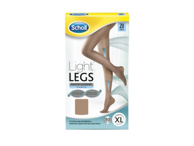 Scholl Light Legs Rajstopy uciskowe cieliste 20 DEN XL interakcje ulotka rajstopy przeciwżylakowe  1 szt.