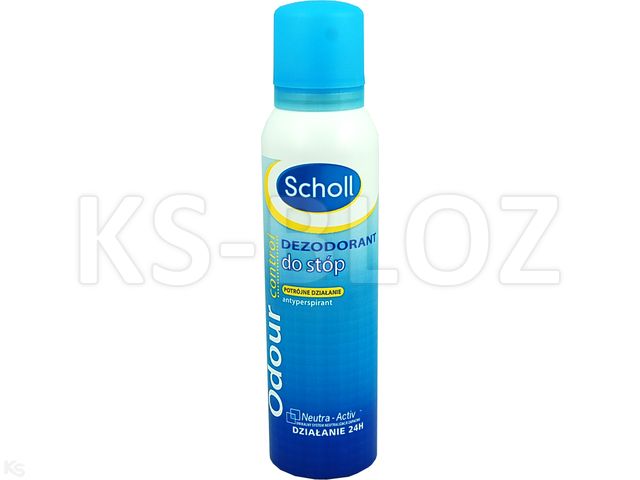 Scholl Odour Control preparat przeciwpotliwy interakcje ulotka aerozol na skórę  150 ml