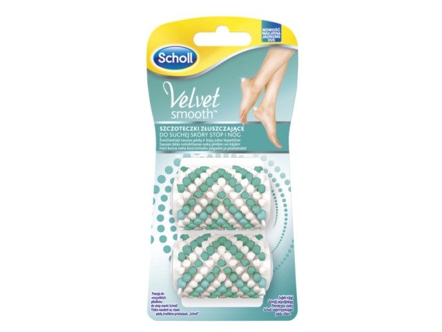 Scholl Velvet Smooth Szczoteczki stóp i nóg złuszczające do suchej skóry interakcje ulotka   1 szt.