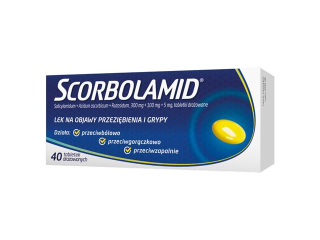 Scorbolamid interakcje ulotka tabletki drażowane 300mg+5mg+100mg 40 tabl.
