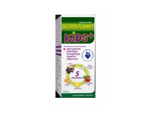 Scorbolamid Kids+ Syrop interakcje ulotka   115 ml