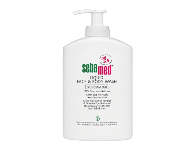 Sebamed Sensitive Emulsja do mycia twarzy i ciała bezalkaliczna interakcje ulotka emulsja - 300 ml (dozown.)