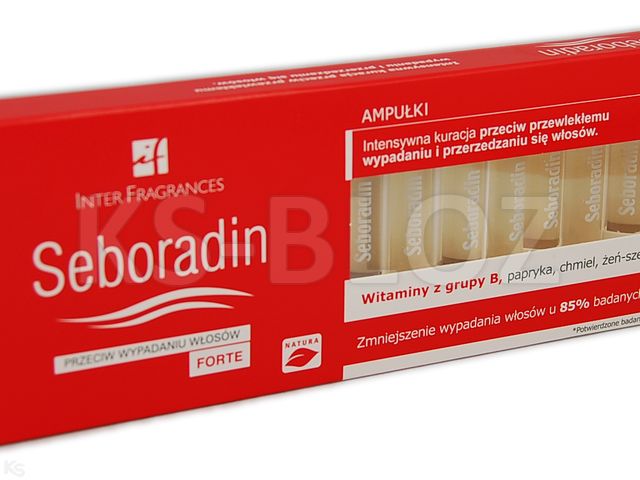 Seboradin Forte Ampułki przeciw wypadaniu włosów interakcje ulotka   14 amp. po 5.5 ml