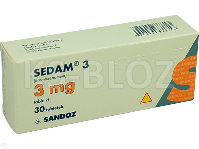 Sedam 3 interakcje ulotka tabletki 3 mg 30 tabl. | 3 blist.po 10 szt.