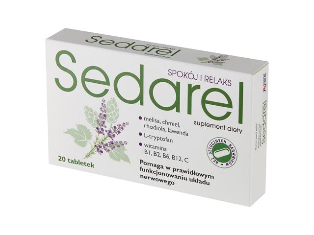 Sedarel interakcje ulotka tabletki powlekane 500 mg 20 tabl.