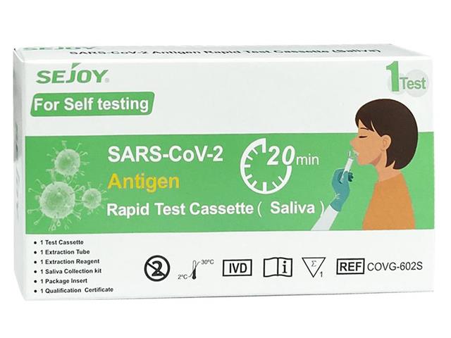 Sejoy SARS-CoV-2 Antigen Rapid Test cassette saliva (wymaz ze śliny) interakcje ulotka test kasetkowy  1 szt.