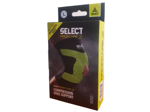 SELECT PROFCARE Opaska kompresyjna 6252 na kolano z dziurą czarna rozm. L interakcje ulotka opaska - 1 szt.