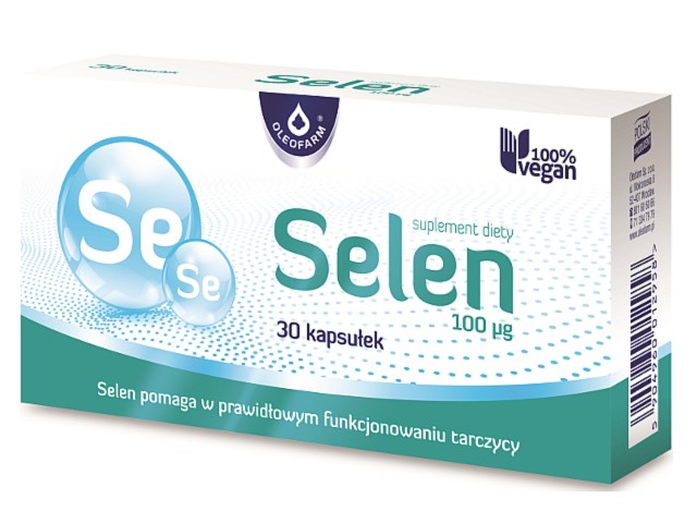 Selen 100 mcg interakcje ulotka kapsułki  30 kaps.