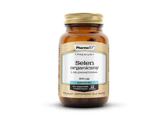 Selen organiczny 300 mcg Premium Pharmovit interakcje ulotka kapsułki - 60 kaps. (but. ze szkła)