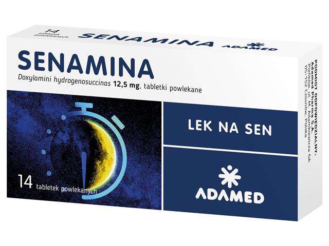 Senamina interakcje ulotka tabletki powlekane 12,5 mg 14 tabl.