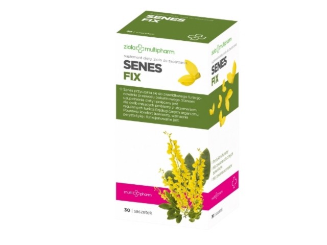 Senes Multipharm Fix interakcje ulotka zioła do zaparzania w saszetkach  30 sasz.