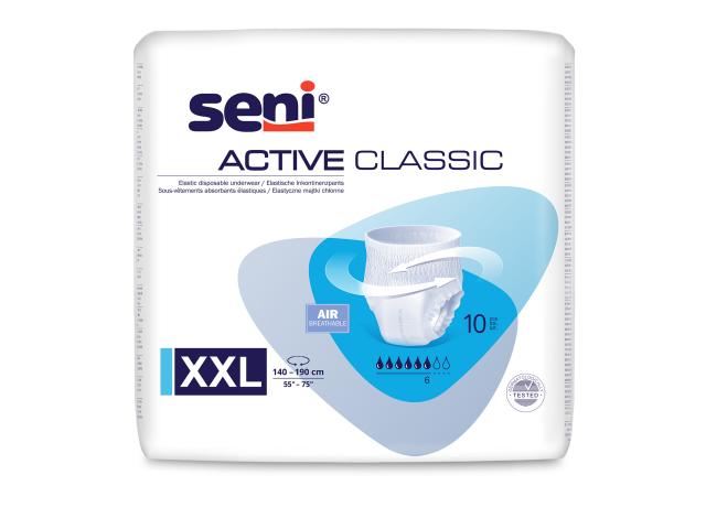 Seni Active Classic Majtki chłonne XXL interakcje ulotka majtki chłonne  10 szt.