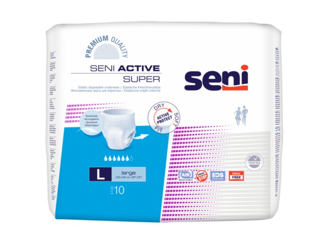 Seni Active Majtki chłonne super L interakcje ulotka majtki chłonne - 10 szt.