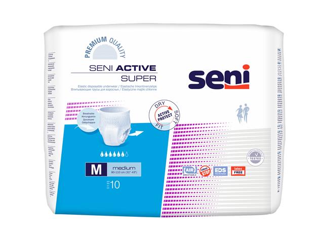 Seni Active Majtki chłonne super M interakcje ulotka majtki chłonne - 10 szt.
