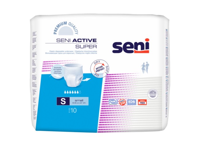 Seni Active Majtki chłonne super S interakcje ulotka majtki chłonne - 10 szt.