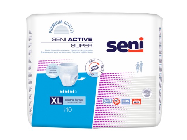 Seni Active Majtki chłonne super XL interakcje ulotka   10 szt.