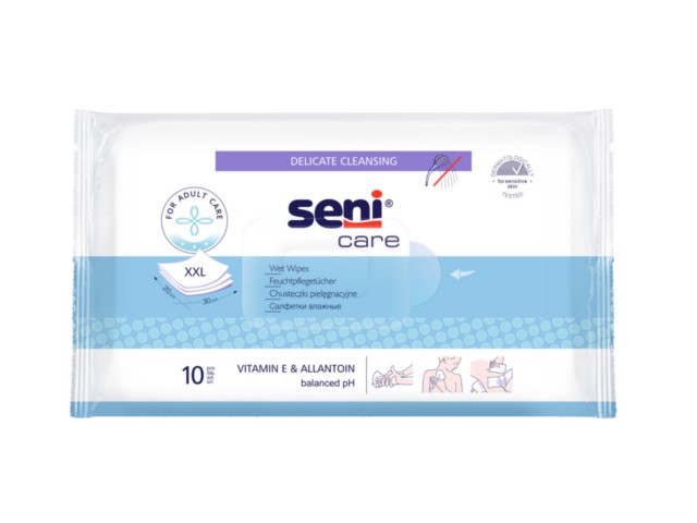 Seni Care Chusteczki pielęgnacyjne nasączane interakcje ulotka chusteczka - 10 szt.