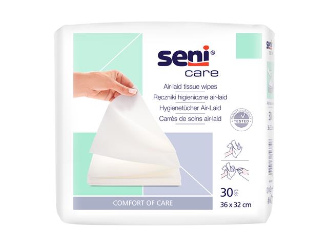 Seni Care Ręczniki higieniczne air-laid 36 x 32 cm interakcje ulotka ręczniki  30 szt.