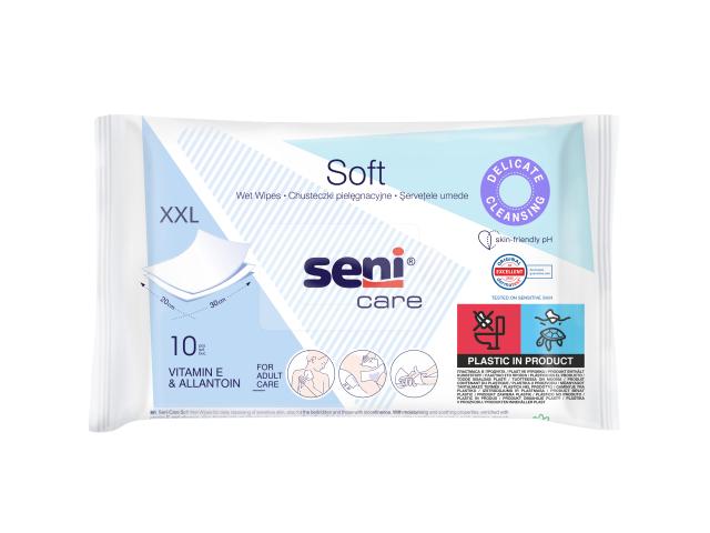 Seni Care Soft Chusteczki pielęgnacyjne XXL interakcje ulotka chusteczka - 10 szt.