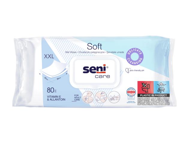 Seni Care Soft Chusteczki pielęgnacyjne XXL interakcje ulotka chusteczka - 80 szt.