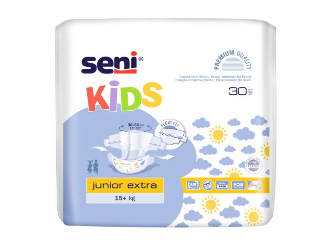 Seni Kids Pieluchomajtki junior extra 15+ kg interakcje ulotka pielucho-majtki  30 szt.