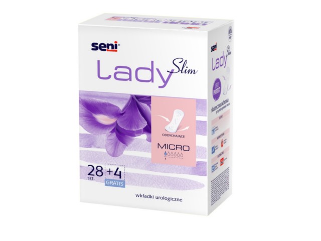 Seni Lady Slim Wkładki urologiczne micro interakcje ulotka wkładka urologiczna  28 szt.