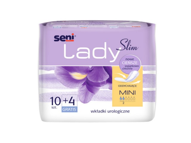 Seni Lady Slim Wkładki urologiczne mini interakcje ulotka   14 szt.