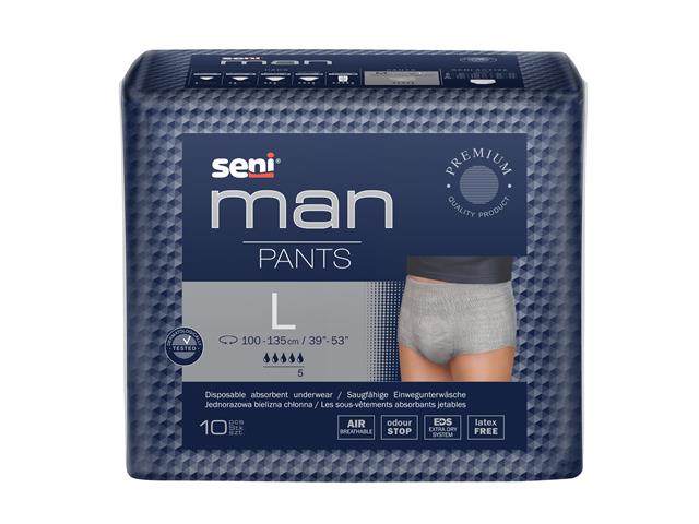 Seni Man Pants Majtki chłonne 5 kropli L interakcje ulotka   10 szt.