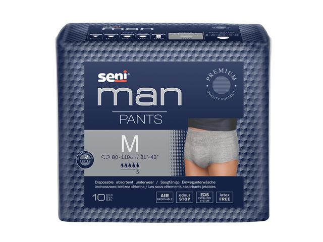 Seni Man Pants Majtki chłonne 5 kropli M interakcje ulotka majtki chłonne  10 szt.