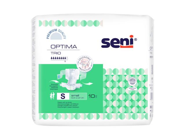Seni Optima Trio Pieluchomajtki z pasem biodrowym S (61-87 cm) interakcje ulotka pielucho-majtki - 10 szt.