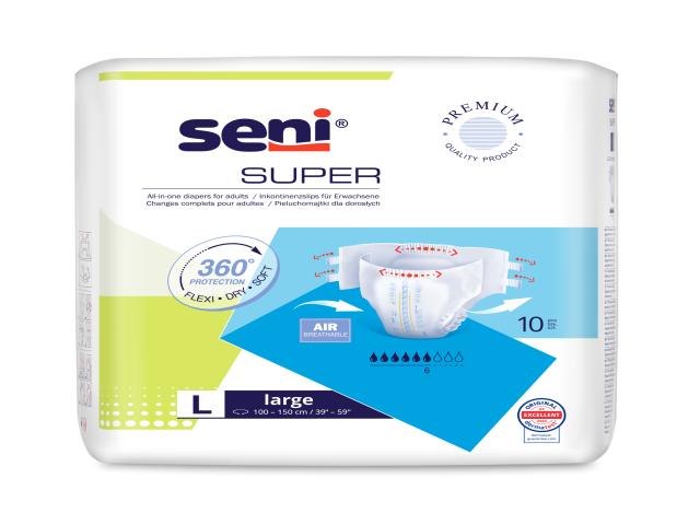 Seni Super Pieluchomajtki dla dorosłych L interakcje ulotka pielucho-majtki - 10 szt.