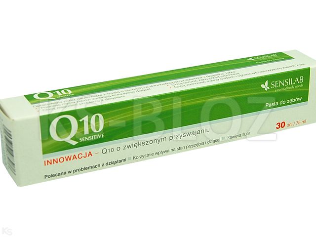 SENSILAB Q10 SENSITIVE Pasta d/zębów interakcje ulotka   100 g