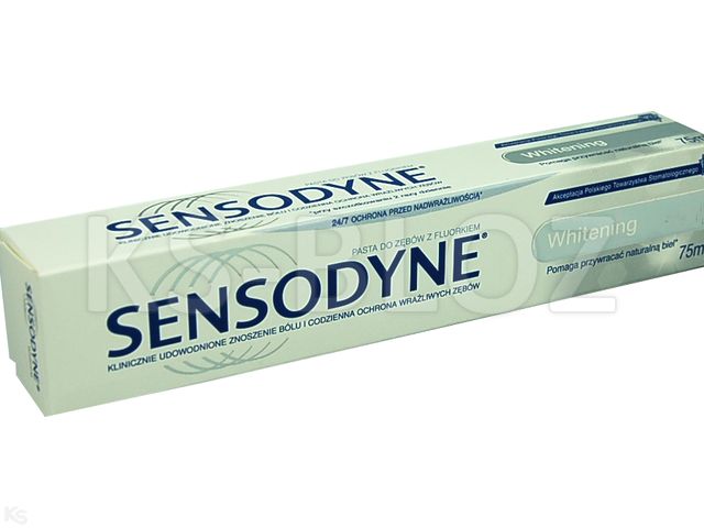 Sensodyne Whitening Pasta do mycia zębów interakcje ulotka pasta do zębów  75 ml